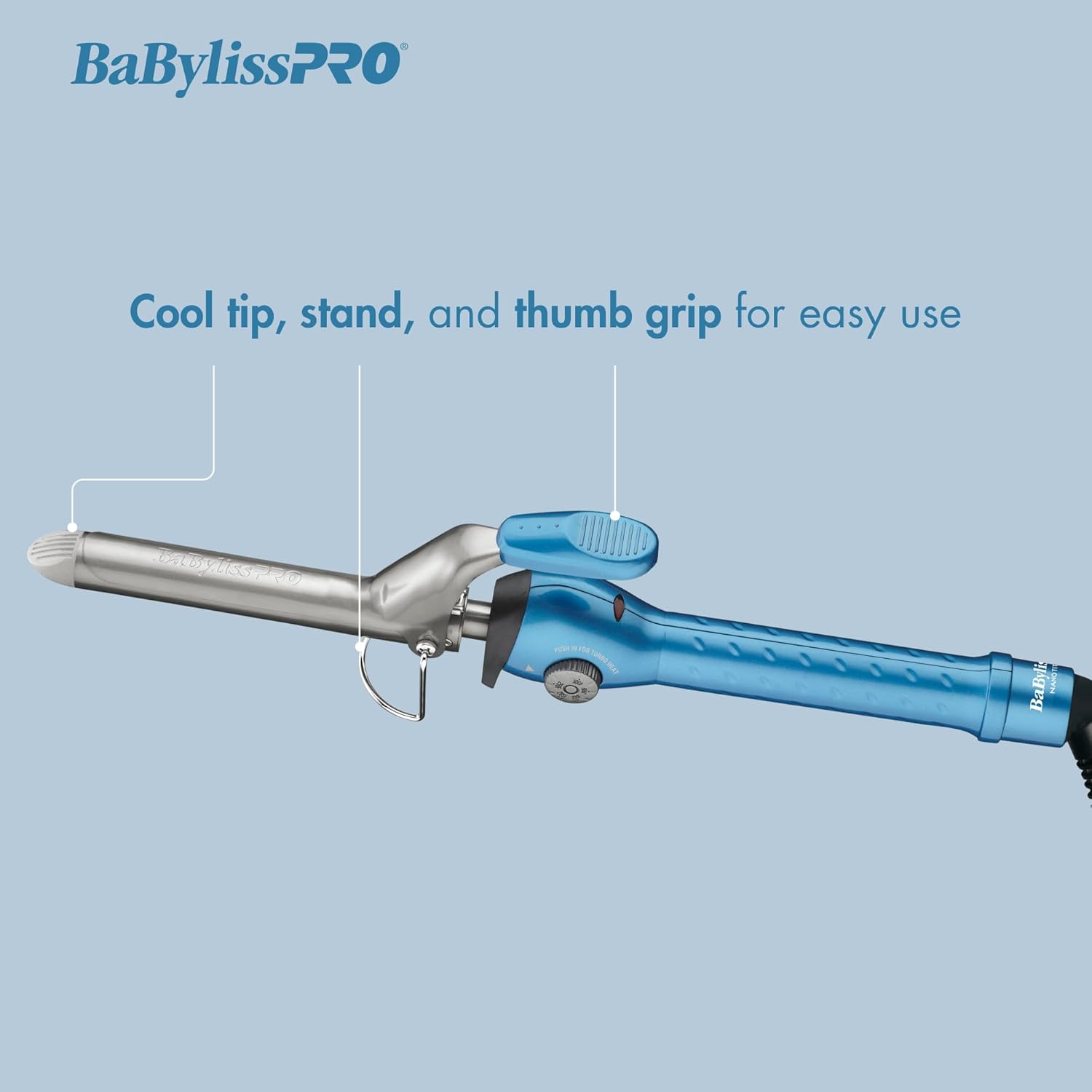 BaBylissPRO Nano Titanium Spring Curling Iron 1.5" (BNT150S) — image 3