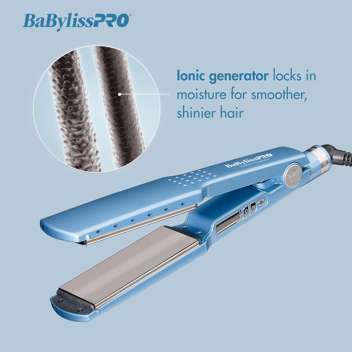 BaBylissPRO Nano Titanium Ionic Flat Iron - 1.25" (BNT4091TUC) — image 5