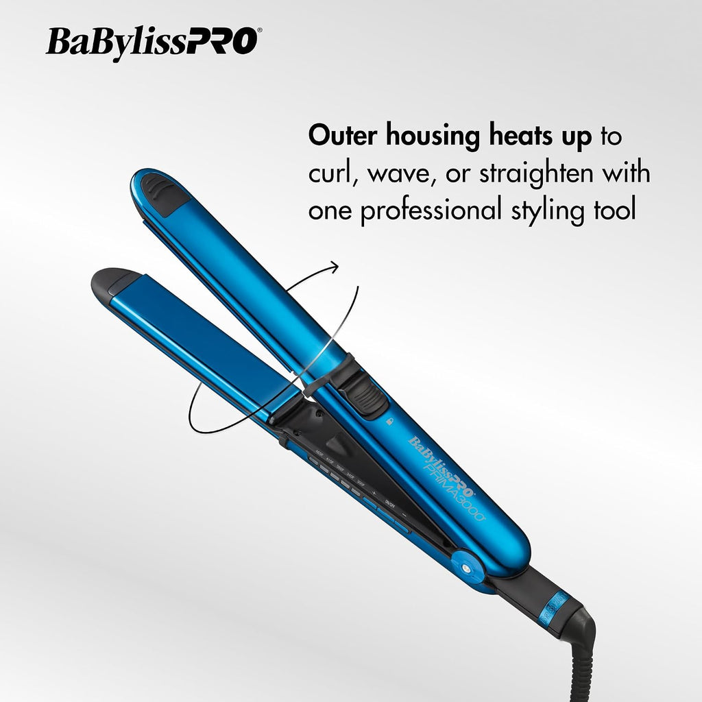 BaBylissPRO Limited Edition Nano Titanium 1.25" Prima Flat Iron & 1.25" Extended-Barrel Curling Iron Styling Set (BNTPP54MB) — image 4
