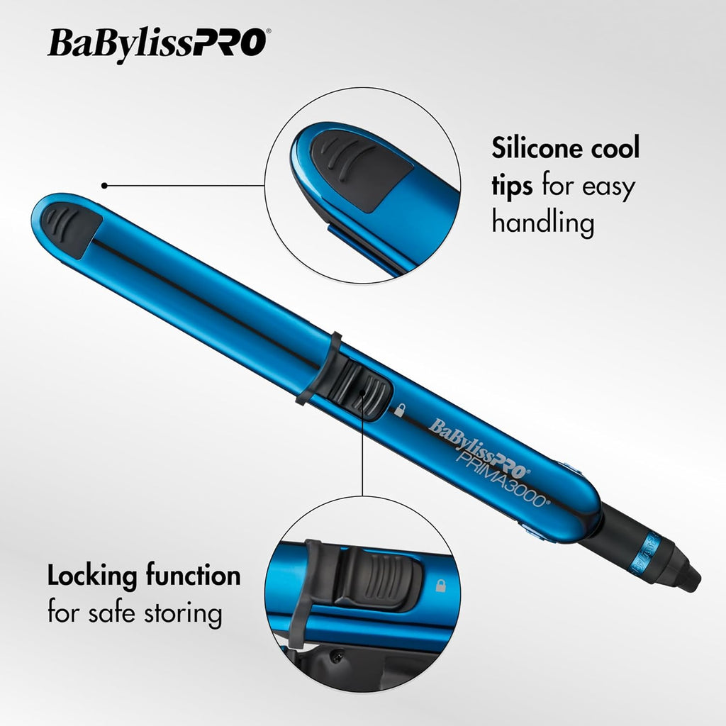 BaBylissPRO Limited Edition Black & Blue Nano Titanium Prima 3000 Flat Iron - 1.25" (BNTMB3000TUC) — image 6