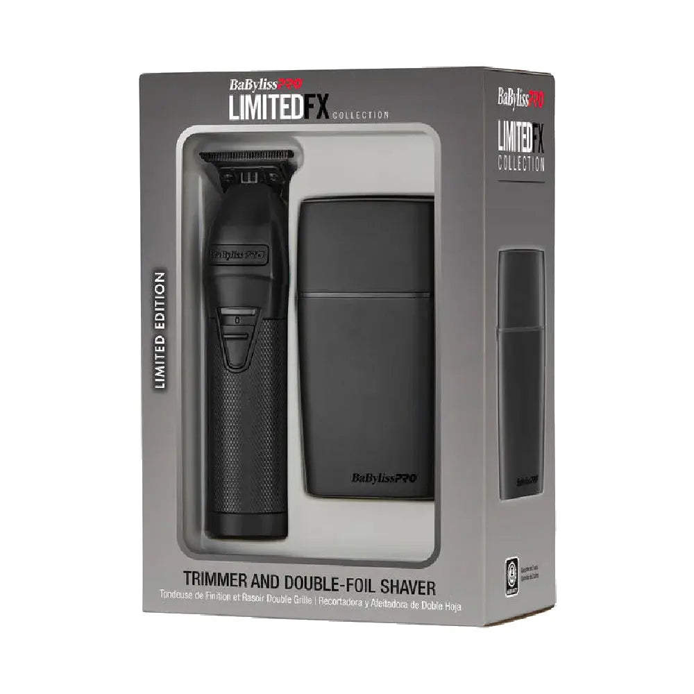 Babyliss Pro LimitedFX Matte Black Trimmer & Double-Foil Shaver Prepack (FXDUOFS2TMB)