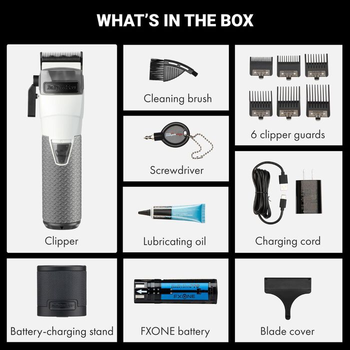 BaBylissPRO FXONE All-Metal Interchangeable-Battery Cordless Clipper - Frostbyte Limited Edition (FX899TW) — image 7