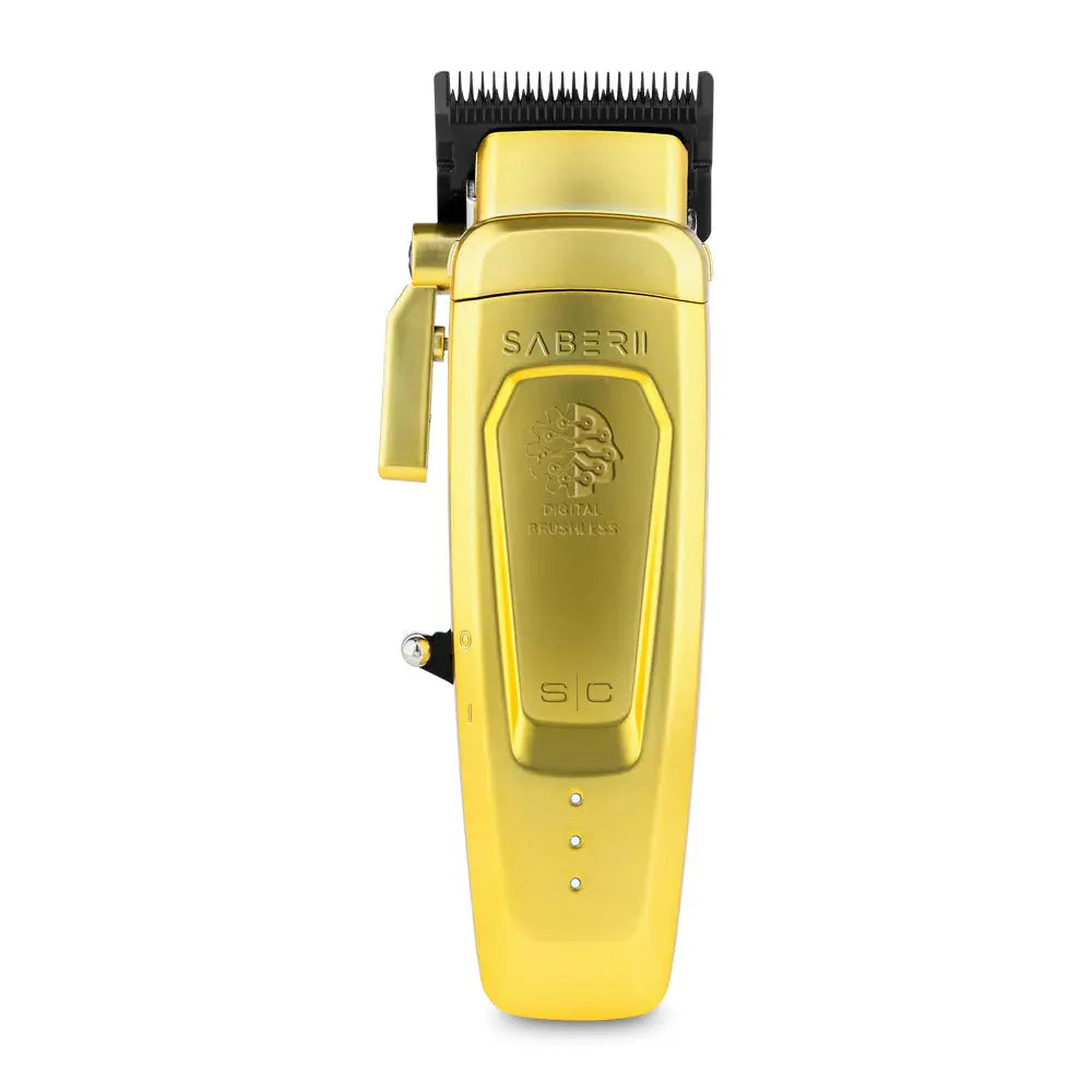 StyleCraft Saber 2.0 Cordless Modular Clipper w/ High-Torque Digital Brushless Motor - (Black or Gold) (SC617)