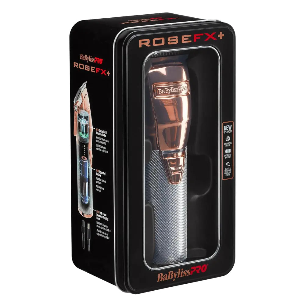 Babyliss Pro FX+ Upgraded All-Metal Lithium Clipper + Upgraded FX+ Outlining Cordless Trimmer (Combo) (Gold / Silver / Rose)