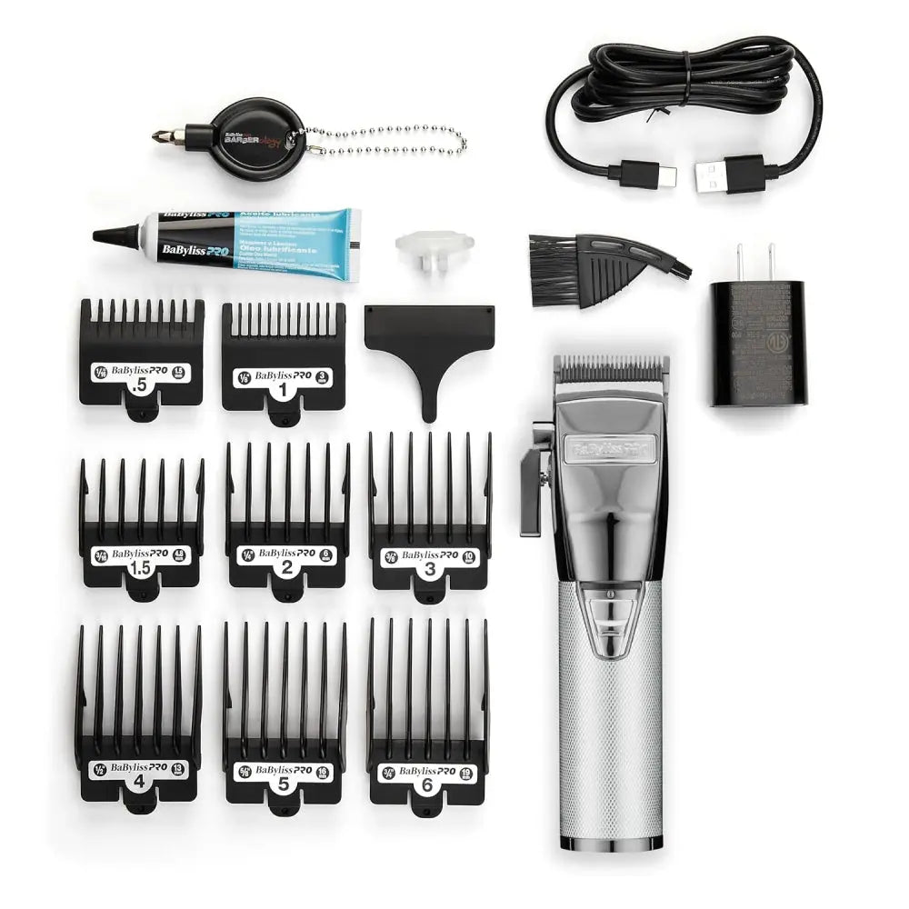 Babyliss Pro FX+ Upgraded All-Metal Lithium Clipper + Upgraded FX+ Outlining Cordless Trimmer (Combo) (Gold / Silver / Rose)