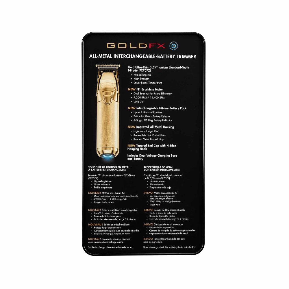 BaBylissPRO FXONE Gold Cordless Trimmer (#FX799G)