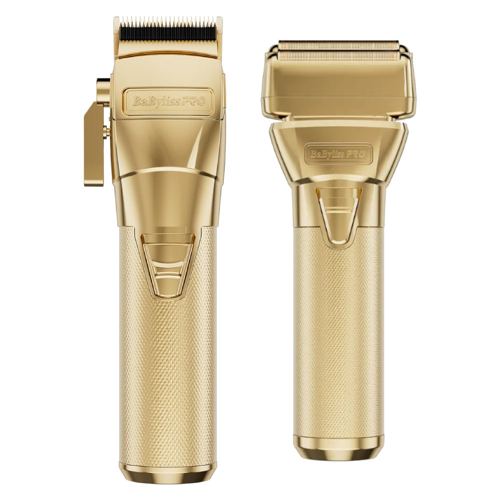 BaBylissPRO FXONE GOLDFX Cordless Clipper + FXONE GoldFX Shaver (Combo) (#FX899G + #FXFX79FSG)