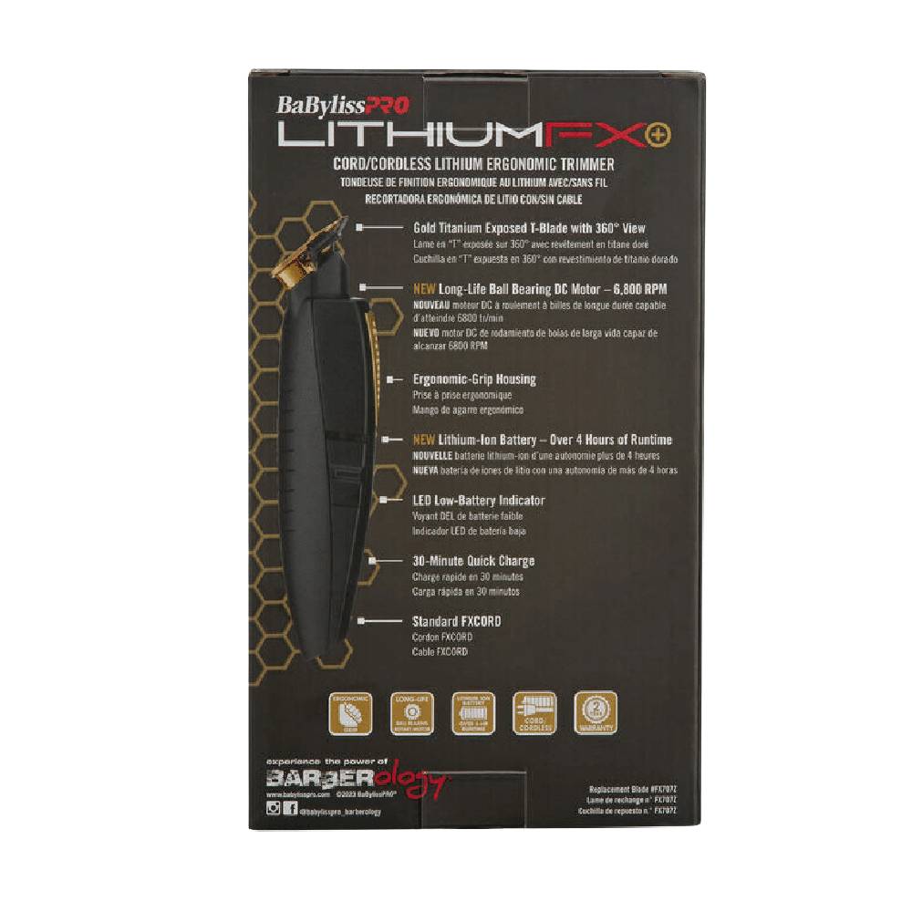 BaByliss Pro Lithium FX Cord/Cordless Lithium Ergonomic Trimmer #FX773N — image 5